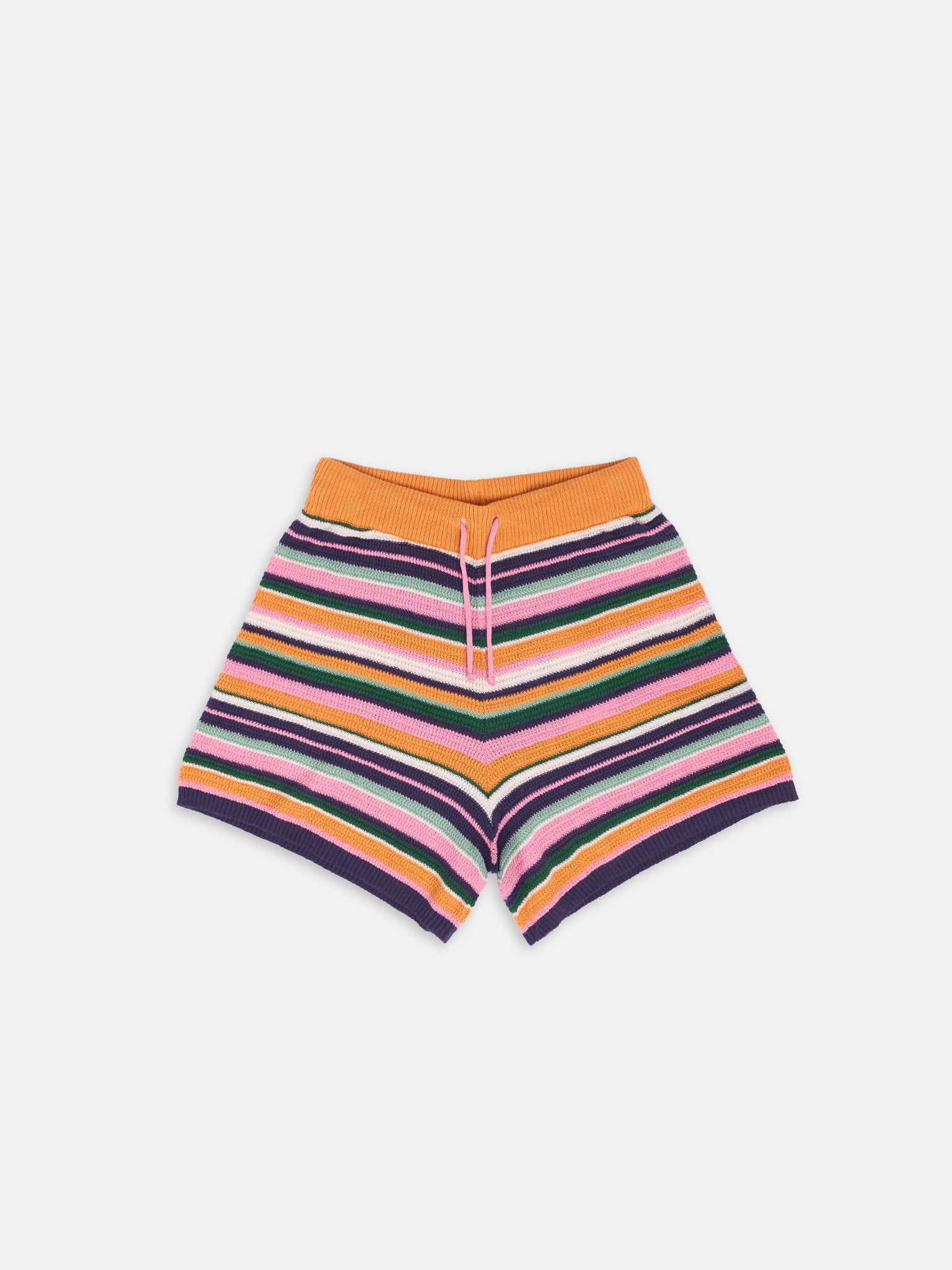  letni zestaw dzianinowy z bawełny organicznej w paski tropical garden szorty top organic cotton set top shorts bio-baumwolle