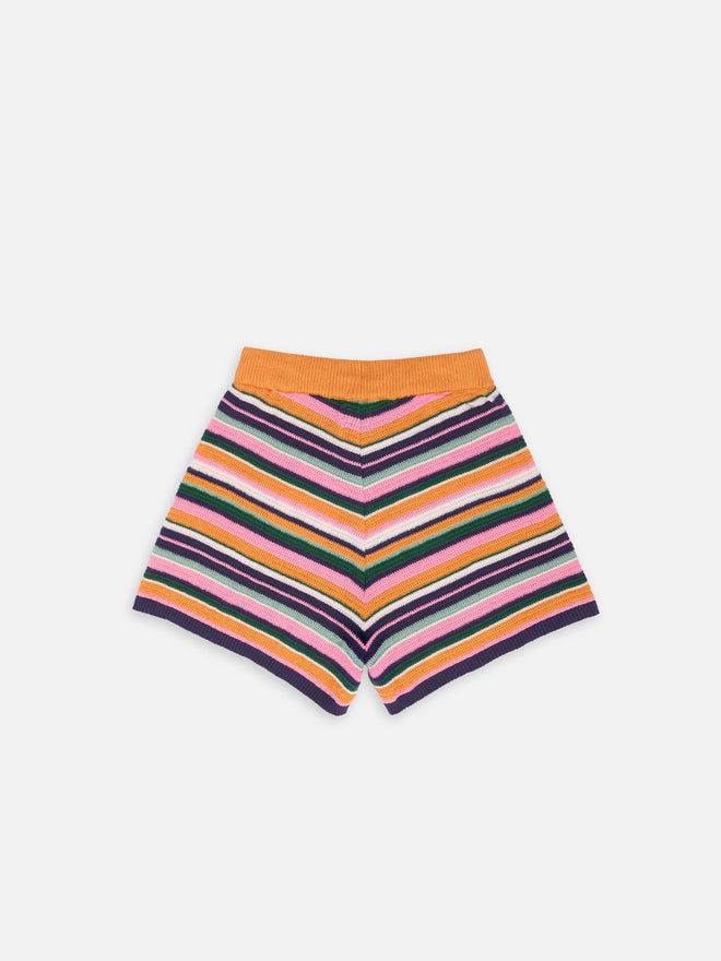 letni zestaw dzianinowy z bawełny organicznej w paski tropical garden szorty top organic cotton set top shorts bio-baumwolle