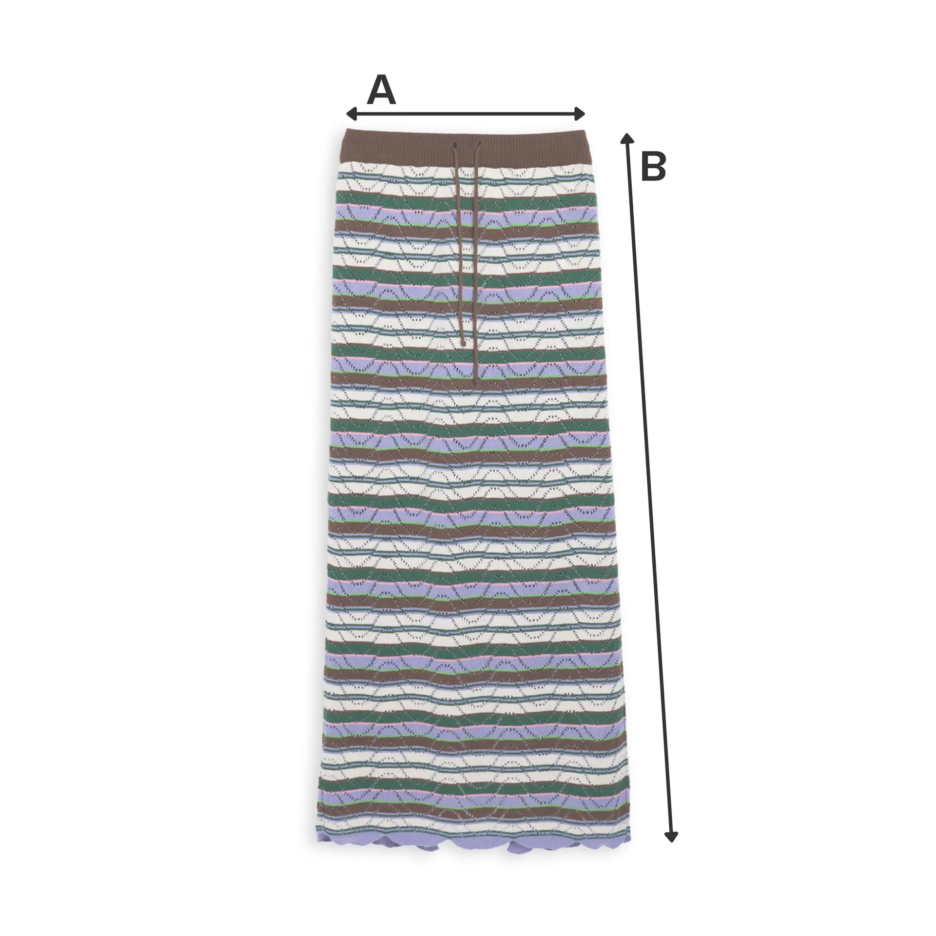 Knitted midi skirt