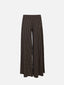 spodnie palazzo szeroka nogawka brązowe w kropki choco dots women's pants trousers brown hosen damenhosen braun