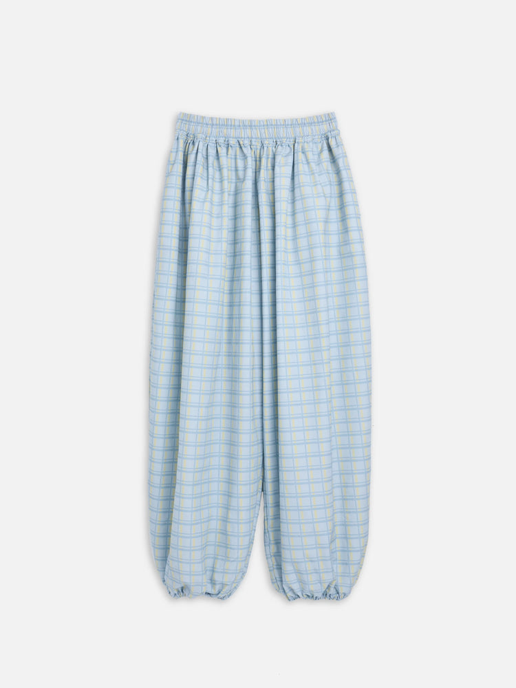 spodnie balloon balonowe bawełniane w kratę cotton pants trousers baumwolle baumwollhosen hose london fog