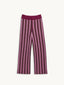 spodnie bawełna organiczna paski berry stripes przód 