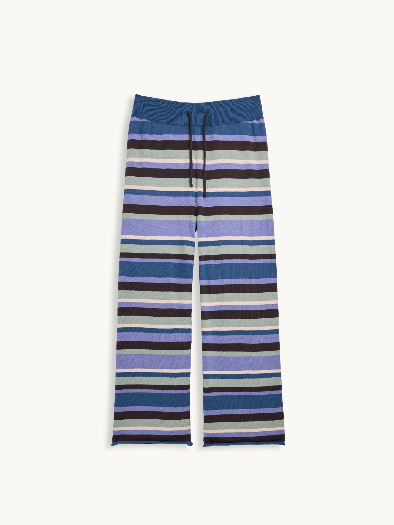 spodnie damskie bawełna organiczna paski mint chocolate organic cotton przód