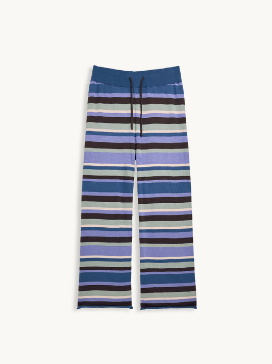 spodnie damskie bawełna organiczna paski mint chocolate organic cotton przód