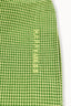 spodnie damskie krata falbanka matcha green vichy detal logo