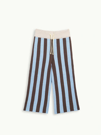 spodnie dziecięce kuloty bawełna organiczna w paski organic cotton culotte przód