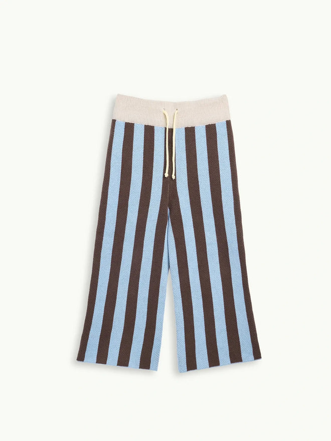 spodnie dziecięce kuloty bawełna organiczna w paski organic cotton culotte przód