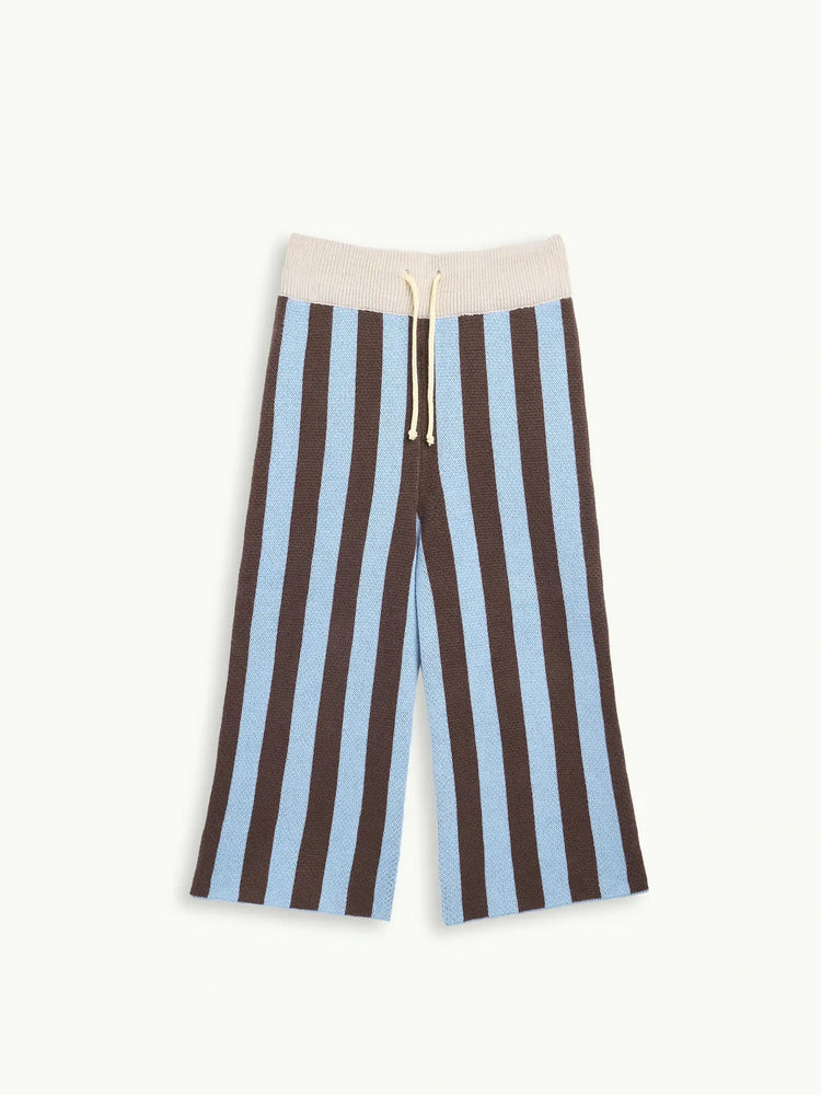 spodnie dziecięce kuloty bawełna organiczna w paski organic cotton culotte przód