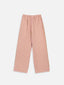 letni lniany zestaw damski spodnie bluzka wiązana w paski blush stripes linen set ants trousers top leinen hose bluse zum binden