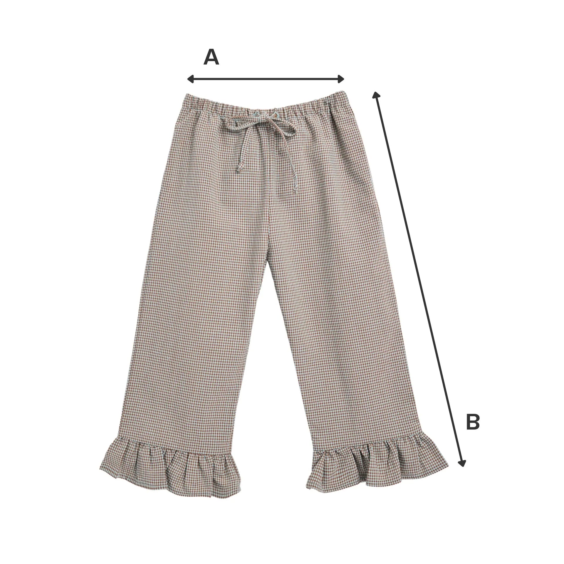 CHILD VICHY FRILLED TROUSERS