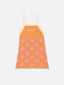 dziecięca sukienka letnia zielona bawełniana bawełna organiczna children's cotton dress tangerine kleid kinderkleid orange baumwollkleid 