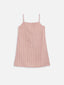 lniana letnia sukienka trapezowa mini w paski blush stripes linen summer dress mini leinen kleid