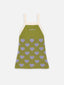 dziecięca sukienka letnia zielona bawełniana bawełna organiczna children's cotton dress lemongrass kleid kinderkleid orange baumwollkleid przód