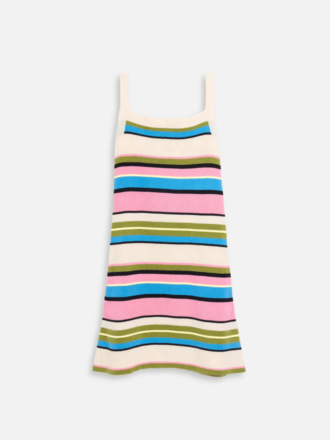 letnia sukienka mini w paski z bawełny organicznej organic cotton mini dress paradise beach kleid bio-baumwolle minikleid