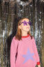 sweter dziecięcy dziecko pink star gwiazda wool blend outfit