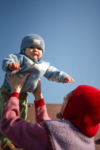 dziecięcy sweter cloud children's sweater blue beanie ice blue