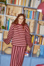 [pl][Modelka ma 164 cm wzrostu i nosi rozmiar M] [en][The model is 164 cm tall and wears size M] [de][Das Model ist 164 cm groß und trägt Größe M]
sweter bawełna organiczna paski berry stripes organic cotton sweater bio-baumwolle pullover damenpullover