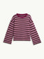 sweter bawełna organiczna paski berry stripes organic cotton sweater bio-baumwolle pullover damenpullover przód 