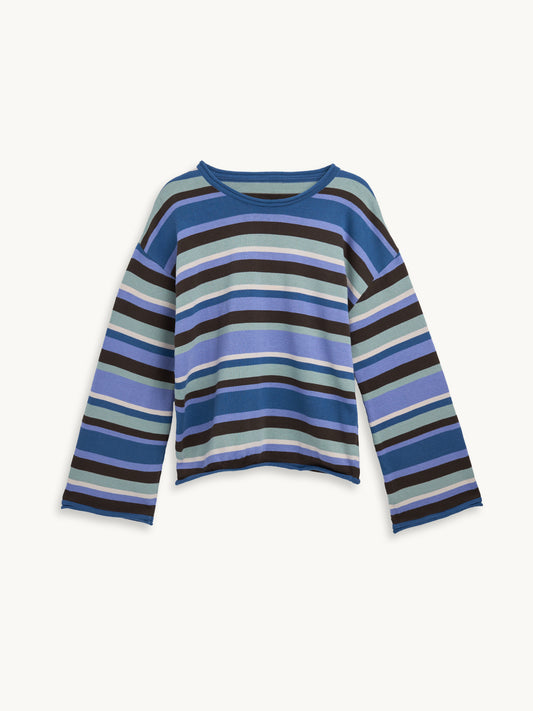 sweter damski bawełna organiczna paski mint chocolate organic cotton przód