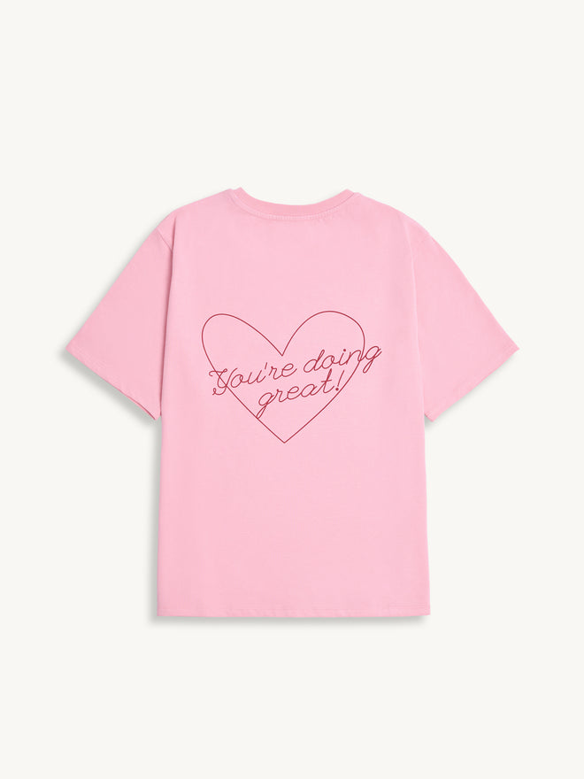 t-shirt damski różowy muma bawełna organiczna dzień matki tył