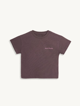 t-shirt dziecięcy edgy dog brązowy bawełna organiczna organic cotton przód