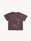 t-shirt dziecięcy edgy dog brązowy bawełna organiczna organic cotton tył