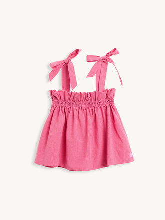 top damski wild berry krata vichy różowy przód 