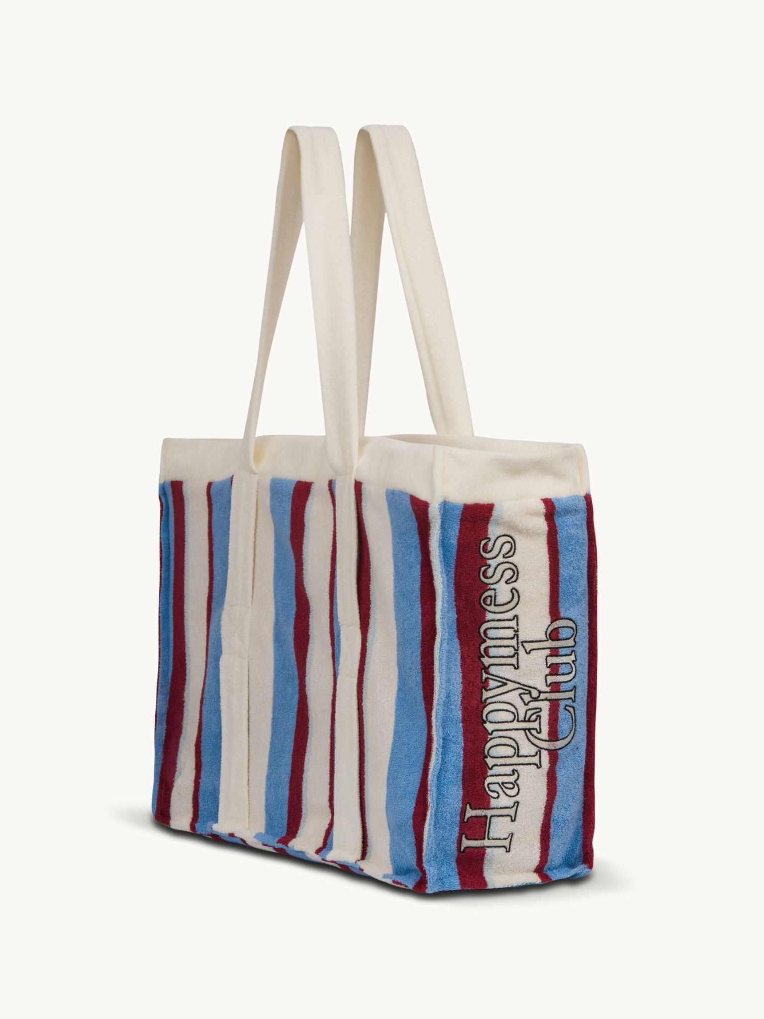torba z bawełny organicznej w paski marina stripes organic cotton bag wyszywane logo
