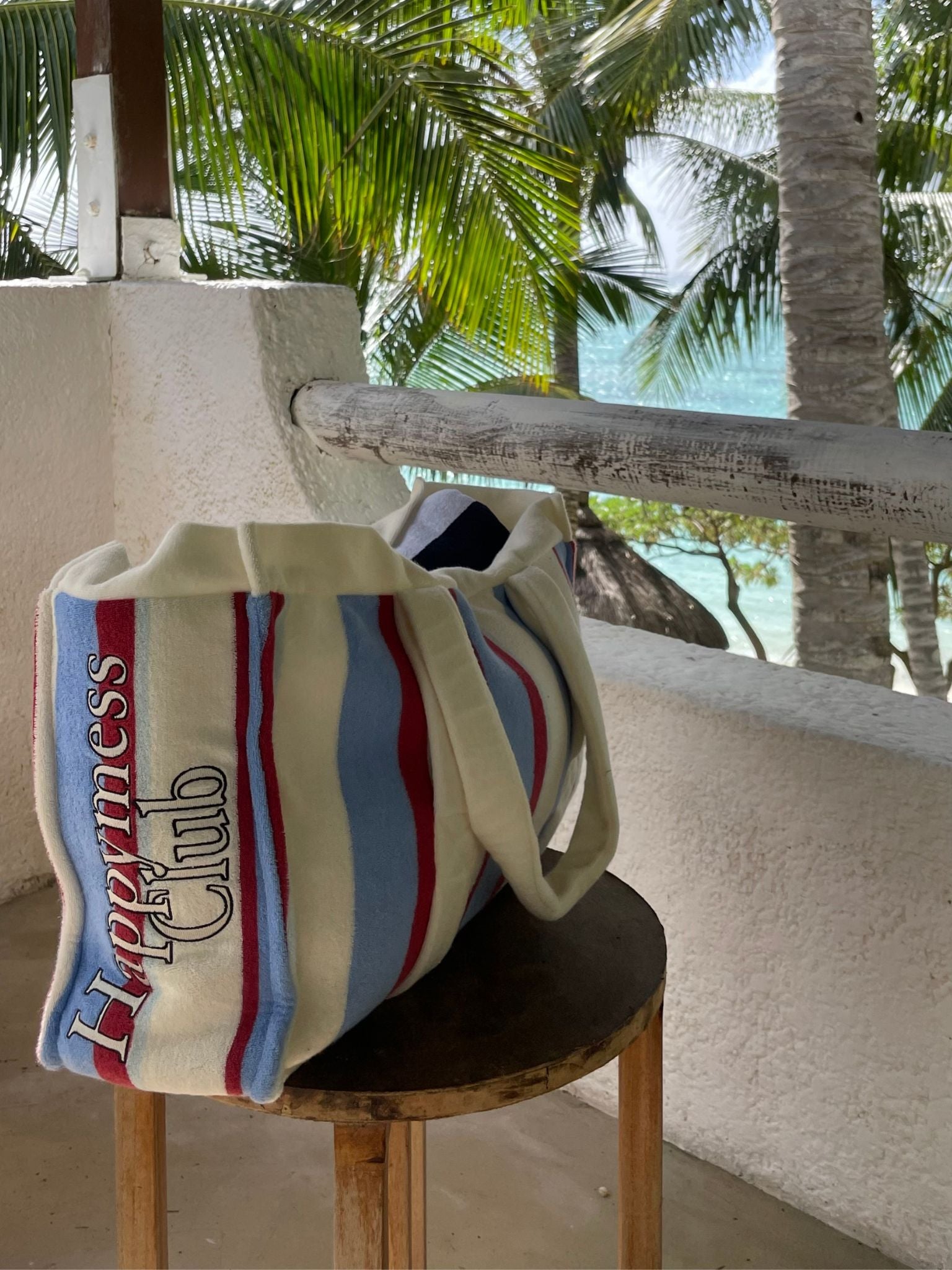 torba z bawełny organicznej w paski marina stripes organic cotton bag torebka wakacje