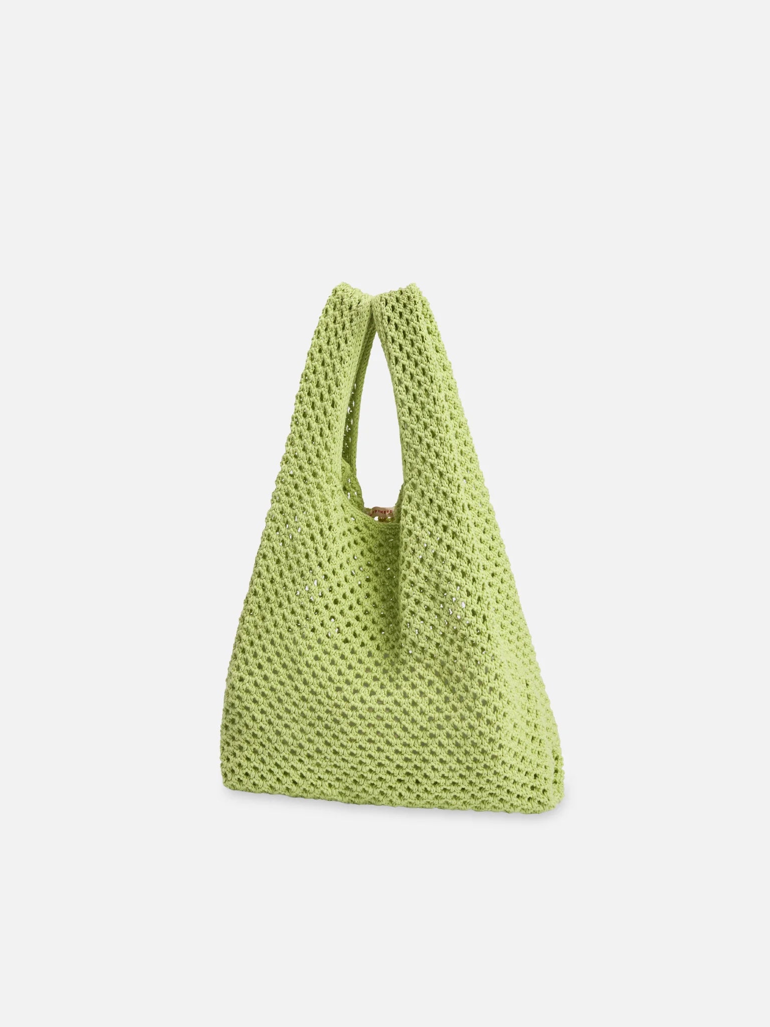letnia dzianinowa torebka zielona bawełna organiczna organic cotton crochete bag kiwi green strickhandtasche bio-baumwolle handtasche