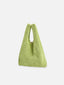 letnia dzianinowa torebka zielona bawełna organiczna organic cotton crochete bag kiwi green strickhandtasche bio-baumwolle handtasche