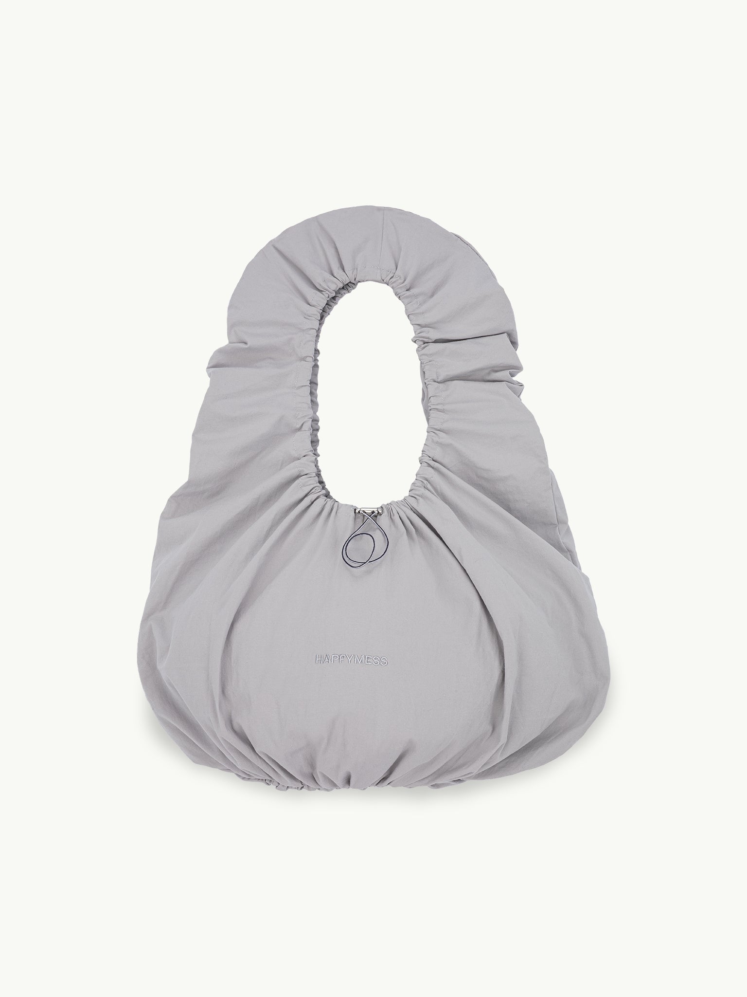 bawełniana torebka scrunchie storm grey przód