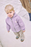 [pl][Model ma 2,5 roku i nosi rozmiar 3-4 lata] [en][The model is 2,5 years old and wears a size 3–4 years] dziecięca kurtka wełniana merino fioletowa lilac children's wool merino jacket 