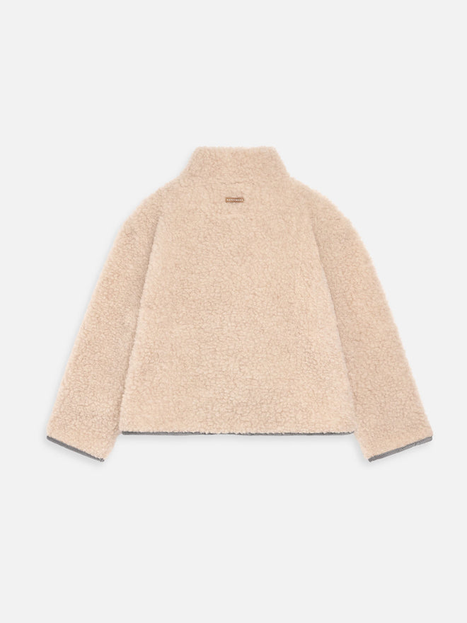 wełniana kurtka kangurka beżowa merino merino wool jacket almond kangaroo 