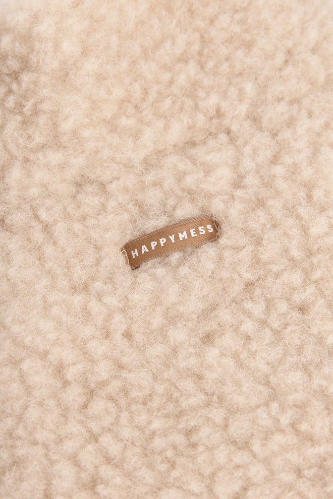 wełniana kurtka kangurka beżowa merino merino wool jacket almond kangaroo 