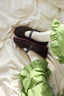 damskie wełniane kapcie merino brązowe women's wool slippers chocolate brown outfit