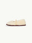 wełniane kapcie damskie merino z gumką masełkowe butter yellow woolen slippers bok 