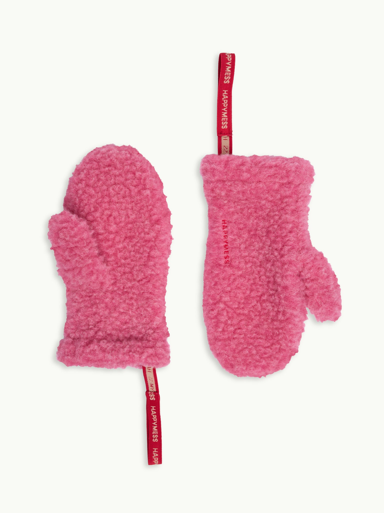 wełniane rękawiczki z gumką adult unisex różowe dusty pink wool mittens merino 