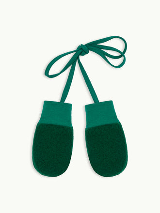 wełniane dziecięce rękawiczki merino wool mittens forest green zielone 