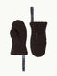 wełniane rękawiczki merino z gumką wool mittens brązowe chocolate brown 