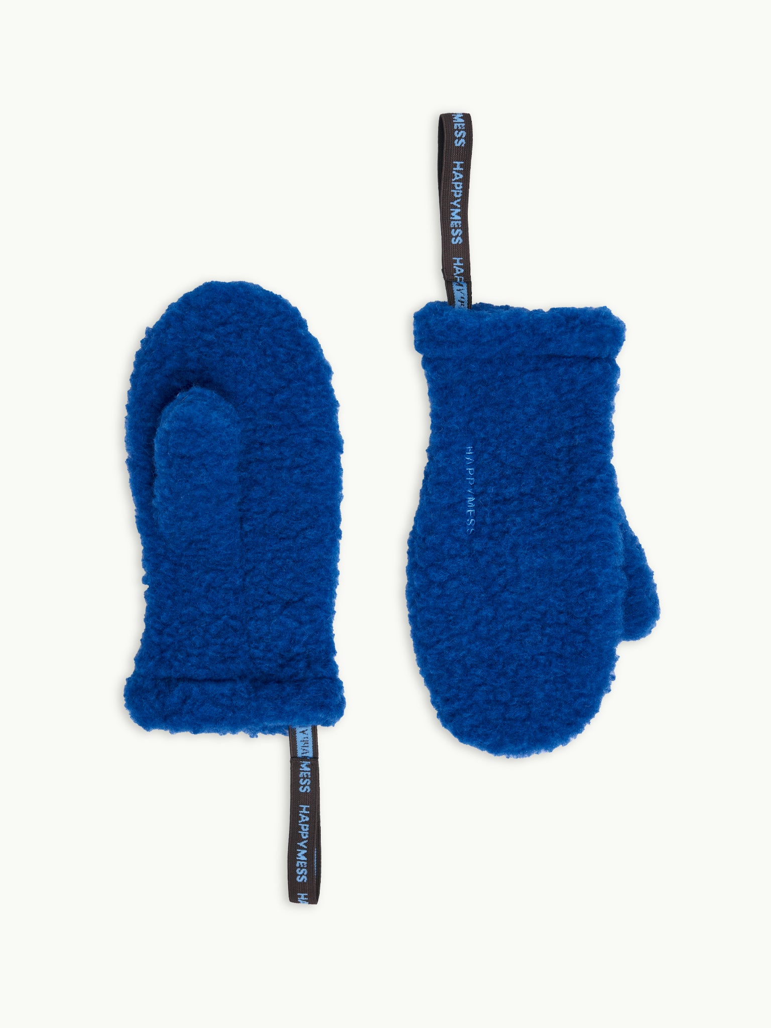 wełniane rękawiczki merino z gumką cobalt niebieskie granatowe wool mittens
