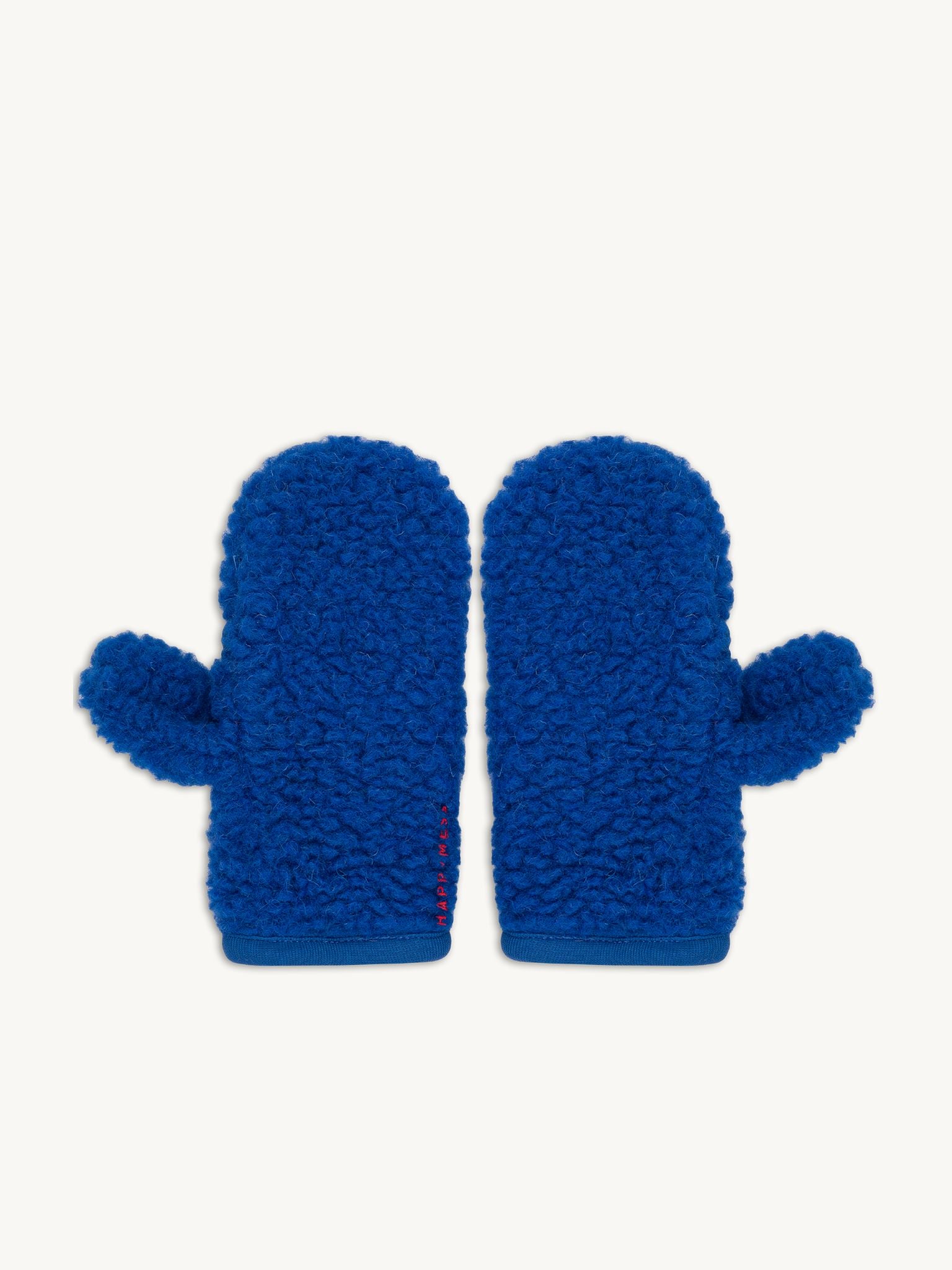 wełniane rękawiczki merino z klapką adult kobaltowe cobalt granatowe wool mittens