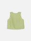 lniany zestaw bluzka wiązana spodnie w paski zielony  ice matcha linen set blouse pants trousers leinen hose bluse 