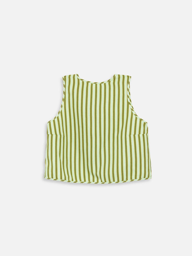 lniany zestaw bluzka wiązana spodnie w paski zielony  ice matcha linen set blouse pants trousers leinen hose bluse 