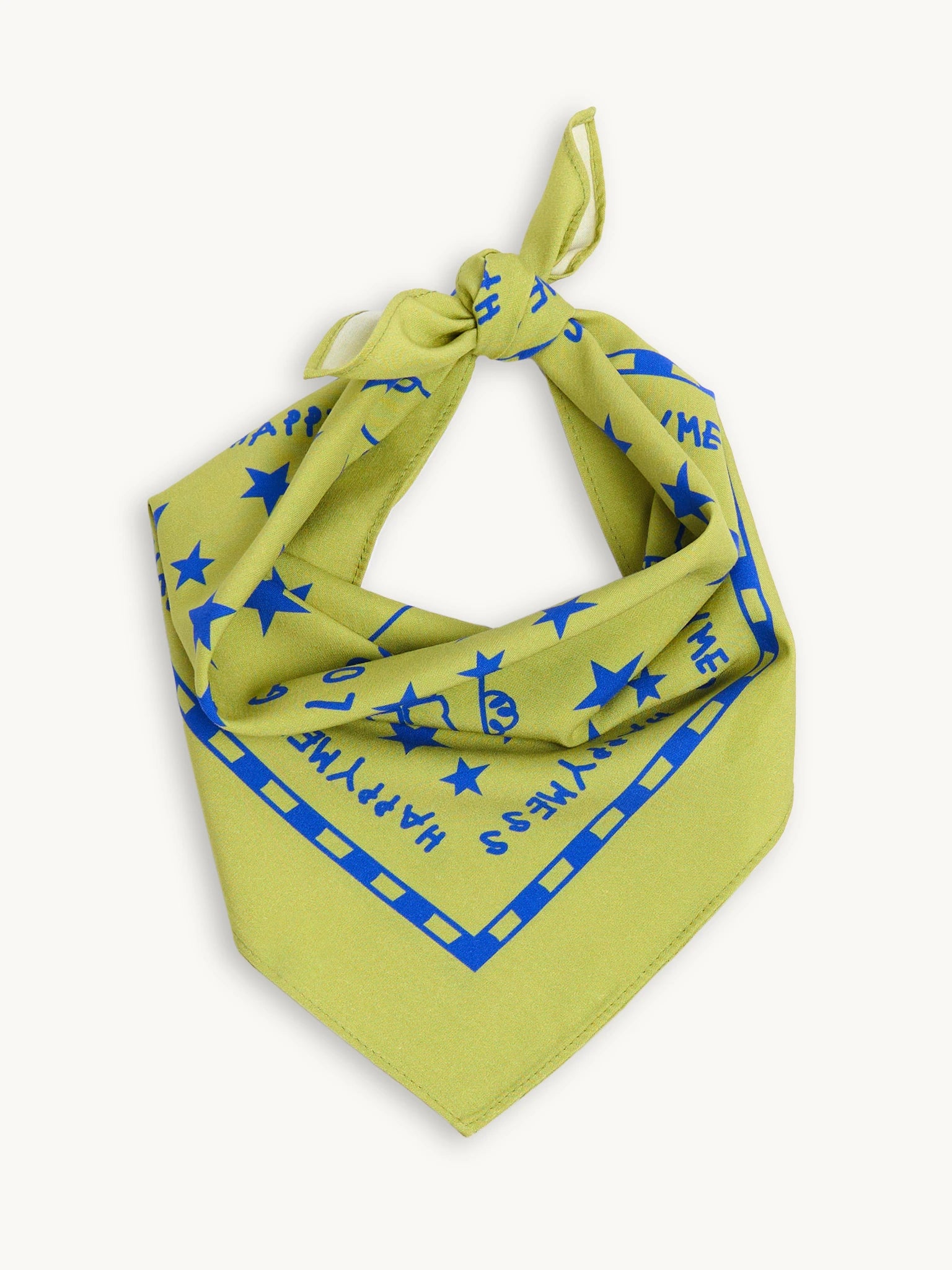 wielofunkcyjna bandana edgy dog wiskoza 50x50 nadruk niebieski scarf detal wiązanie