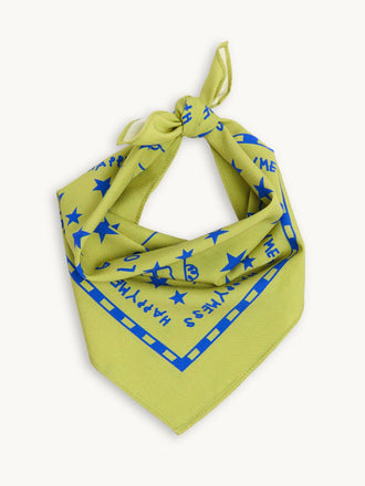 wielofunkcyjna bandana edgy dog wiskoza 50x50 nadruk niebieski scarf detal wiązanie