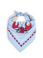 wielofunkcyjna bandana 50x50 wiskoza happy lobster niebieska błękitna czerwone detale wiązanie