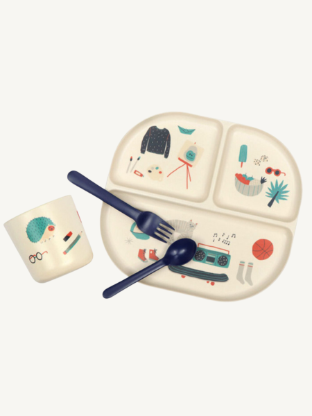 zestaw obiadowy dla dzieci kid dinner set royal blue 